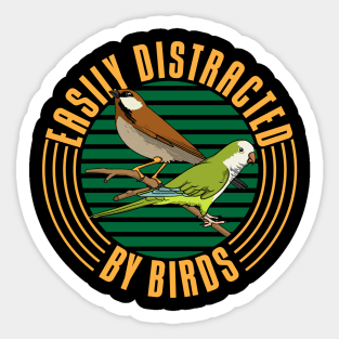 Easily Distracted By Birds Sticker